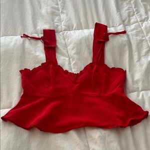Zara Red Crop Top